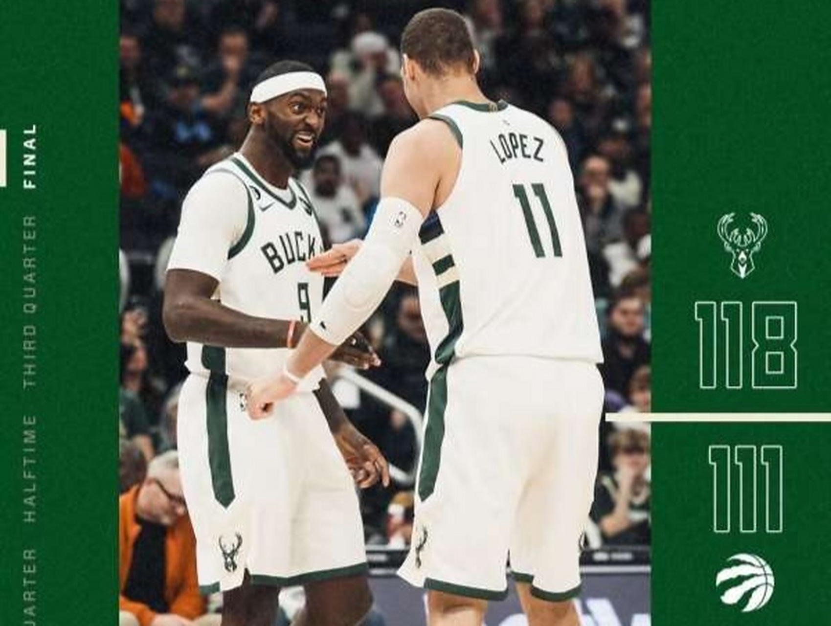 猛龙惨遭逆转,雄鹿主场夺得胜利 猛龙惨遭逆转,雄鹿主场夺得胜利